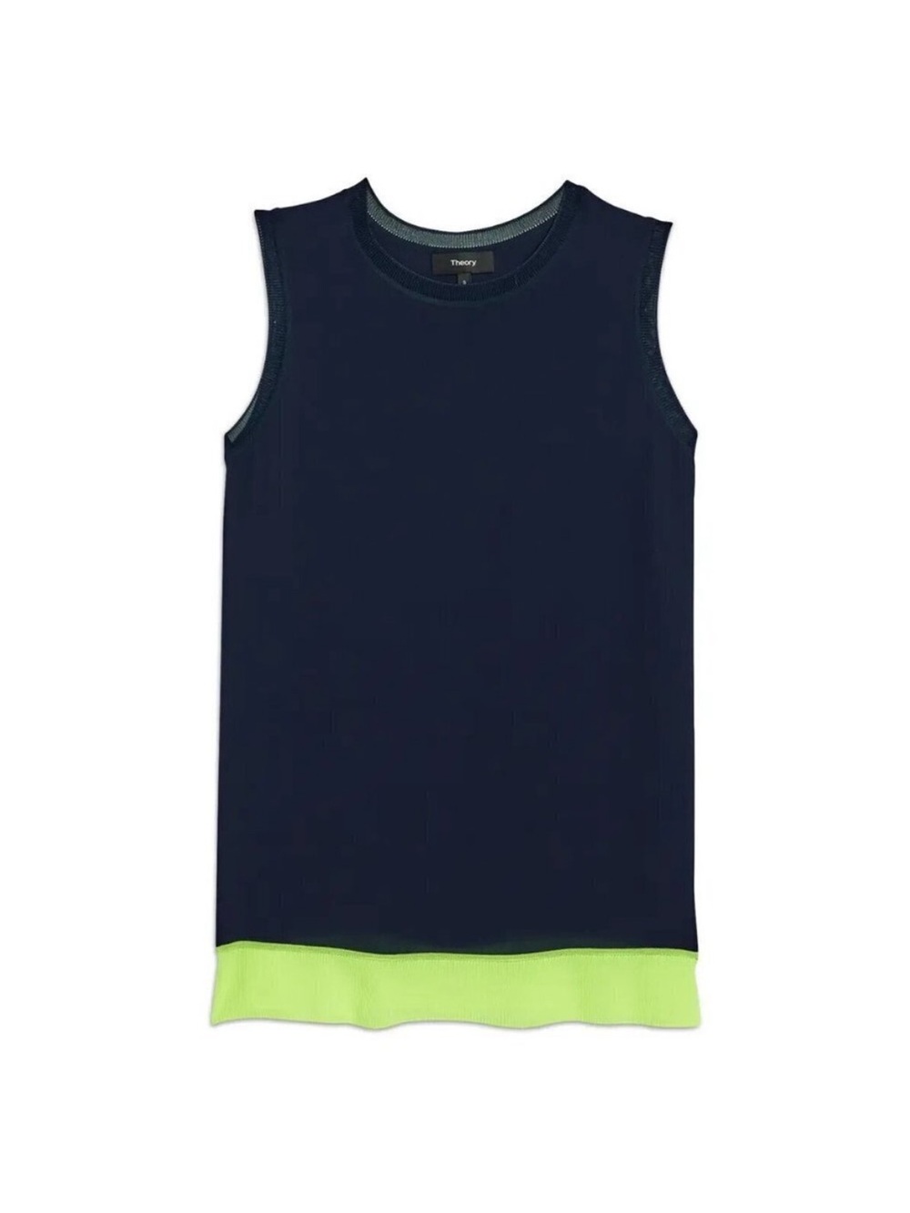 Theory 100% Silk Navy Lewie Tank  Sz S